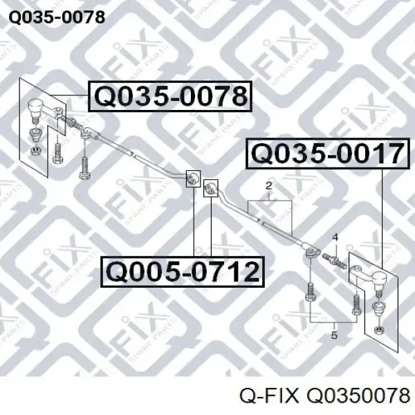 Рулевой наконечник Q0350078 Q-fix