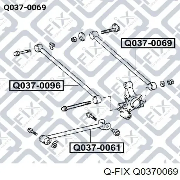 Тяга поперечная задней подвески Q0370069 Q-fix