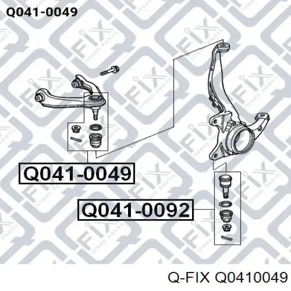Верхняя шаровая опора Q0410049 Q-fix