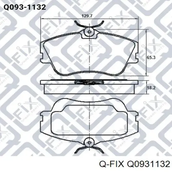 Передние тормозные колодки Q0931132 Q-fix