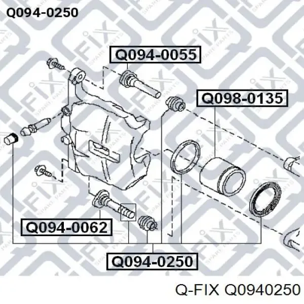 Ремкомплект переднего суппорта Q0940250 Q-fix