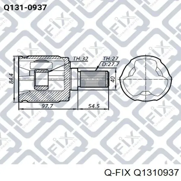 ШРУС внутренний передний левый Q-fix Q1310937