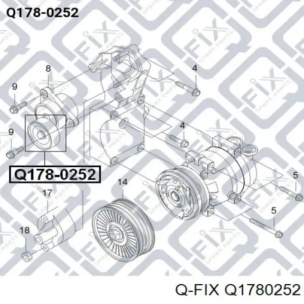 Натяжитель приводного ремня Q1780252 Q-fix