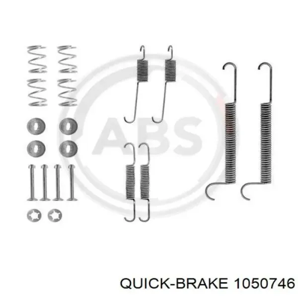 Монтажный комплект задних барабанных колодок 1050746 Quick Brake