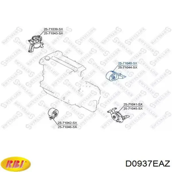 Задняя опора двигателя D0937EAZ RBI
