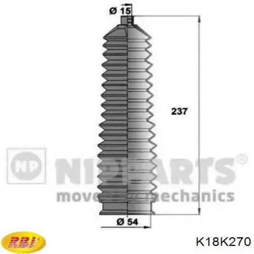 Тяга рулевая правая K18K270 RBI