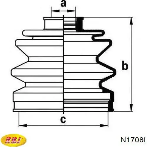 Пыльник ШРУСа наружный N1708I RBI