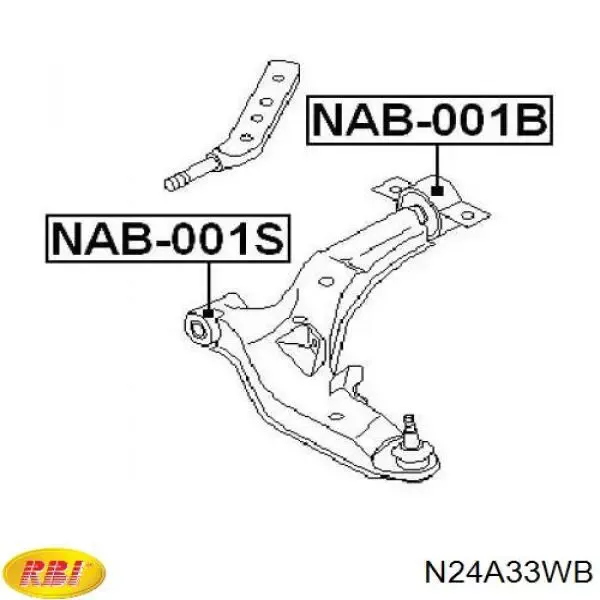 Сайлентблок переднего рычага N24A33WB RBI
