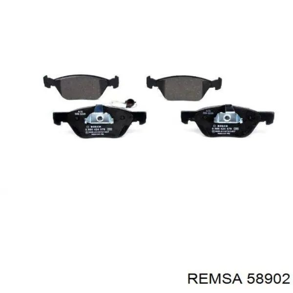 Передние тормозные колодки 58902 Remsa