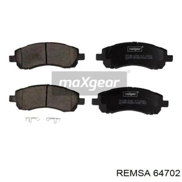 Передние тормозные колодки 64702 Remsa