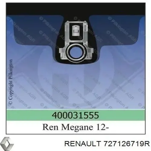 Лобовое стекло 727126719R Renault (RVI)