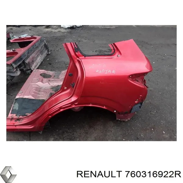 Крыло заднее левое 760316922R Renault (RVI)