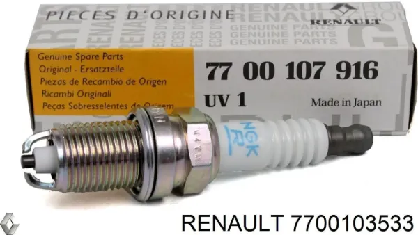 Свечи зажигания 7700103533 Renault (RVI)