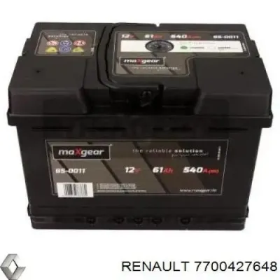 Автоаккумулятор Рено 60 А/ч 12 В (7700427648)