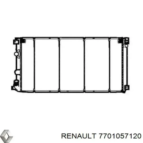 Радиатор 7701057120 Renault (RVI)