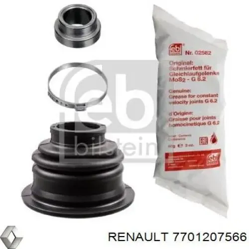 Купить 7701207566 Renault (RVI) Пыльник ШРУСа внутренний, передней полуоси, левый