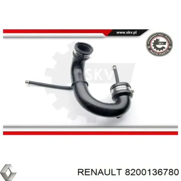 Патрубок воздушный, выход из турбины/компрессора (наддув) 8200136780 Renault (RVI)