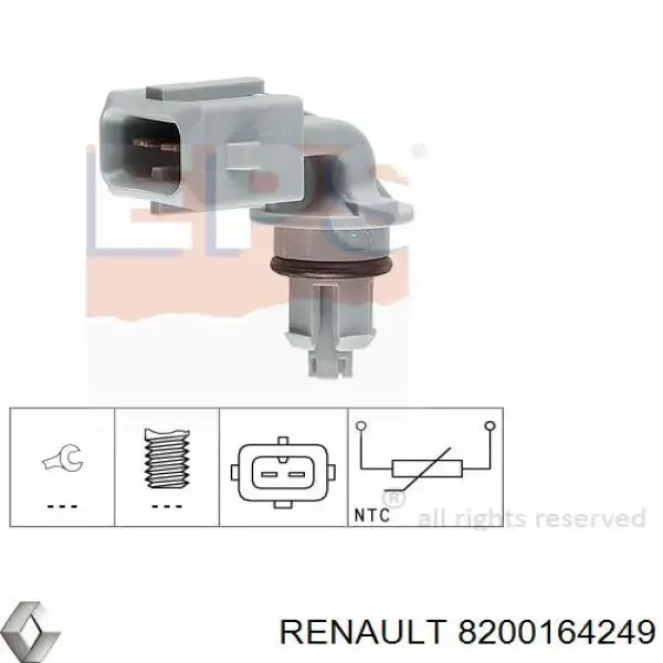 Датчик температуры всасываемого воздуха 8200164249 Renault (RVI)