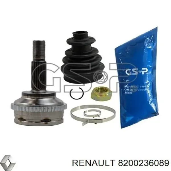 Правая полуось 8200236089 Renault (RVI)