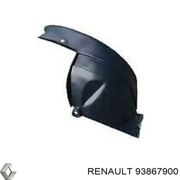 Подкрылок крыла переднего правый задний 93867900 Renault (RVI)