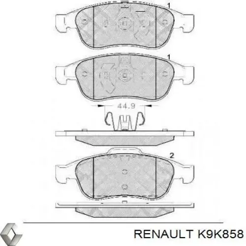 Двигатель K9K858 Renault (RVI)