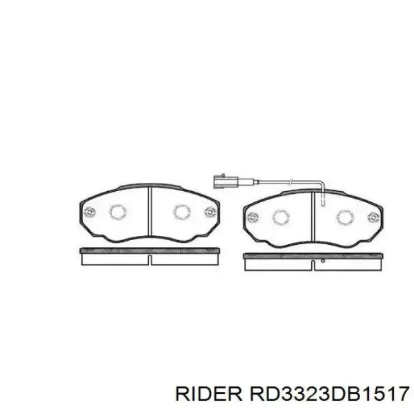 Передние тормозные колодки RD3323DB1517 Rider