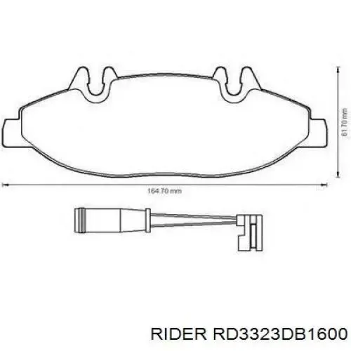 Передние тормозные колодки RD3323DB1600 Rider