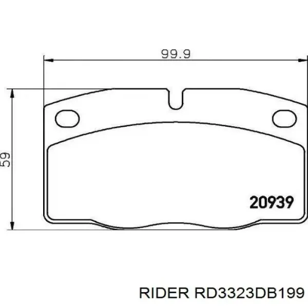 Передние тормозные колодки RD3323DB199 Rider
