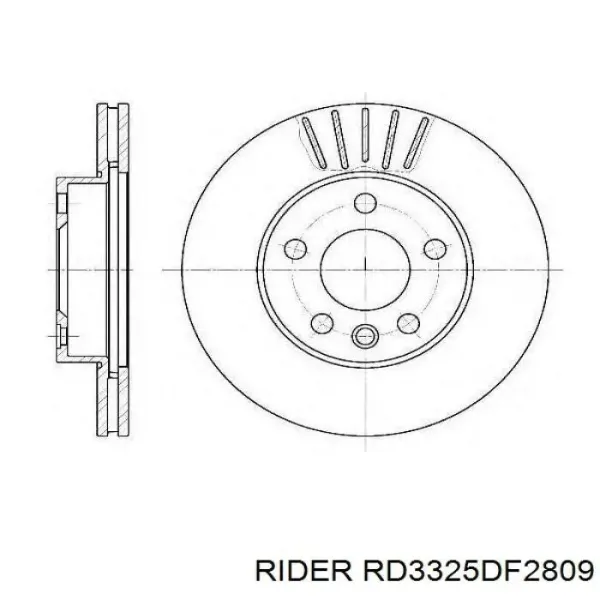 Передние тормозные диски RD3325DF2809 Rider