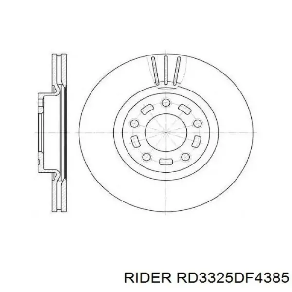 Передние тормозные диски RD3325DF4385 Rider