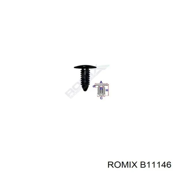 Пистон крепления заднего бампера B11146 Romix