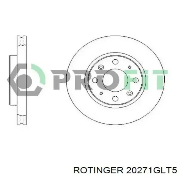 Передние тормозные диски 20271GLT5 Rotinger