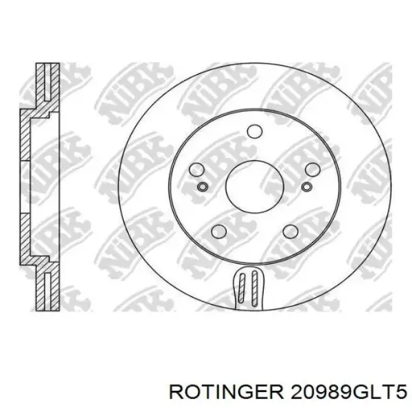 Передние тормозные диски 20989GLT5 Rotinger