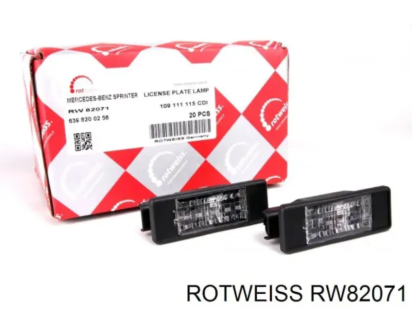 Фонарь подсветки номерного знака RW82071 Rotweiss