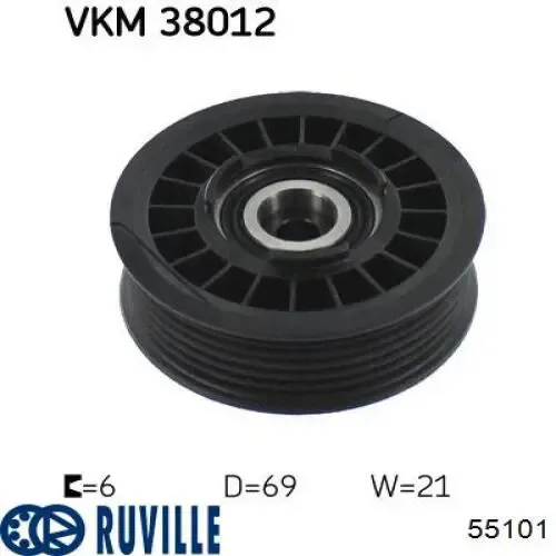 Паразитный ролик 55101 Ruville