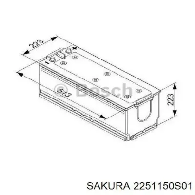 АКБ Сакура 225 А/ч 12 В (2251150S01)