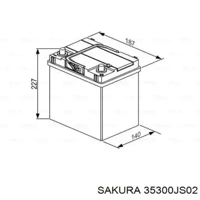 Акумуляторна батарея Сакура 35 А/г 12 В (35300JS02)