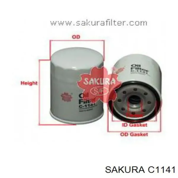 Масляный фильтр C1141 Sakura
