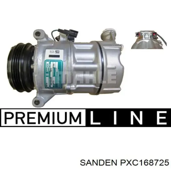 Компрессор кондиционера PXC168725 Sanden