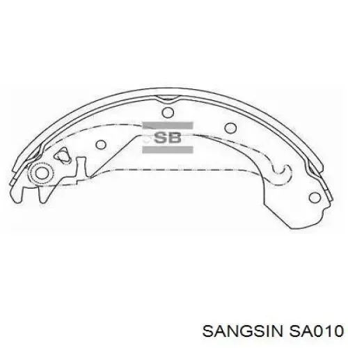Задние барабанные колодки SA010 Sangsin