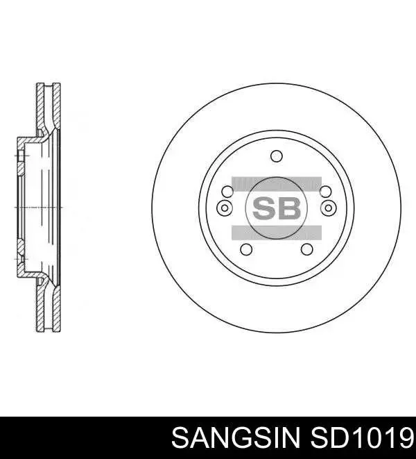 Передние тормозные диски SD1019 Sangsin