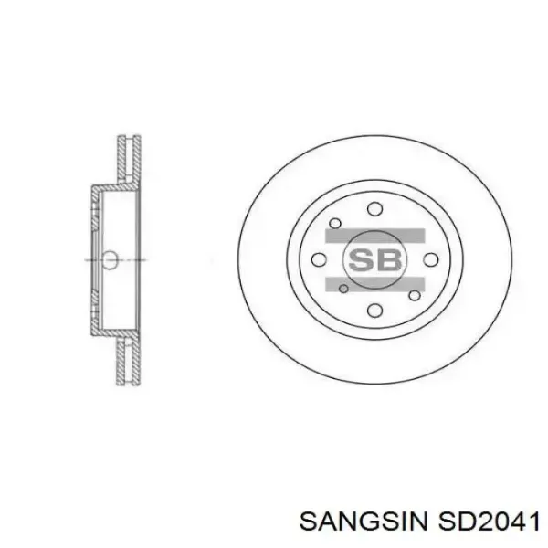 Тормозные диски SD2041 Sangsin