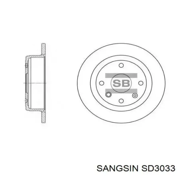 Тормозные диски SD3033 Sangsin