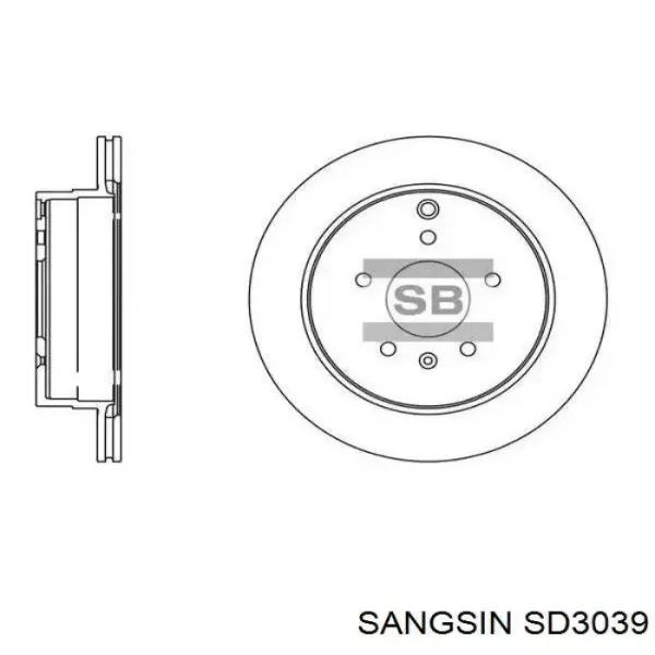 Тормозные диски SD3039 Sangsin