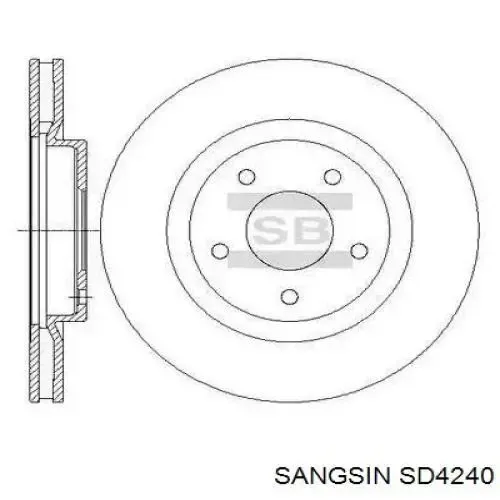 Передние тормозные диски SD4240 Sangsin
