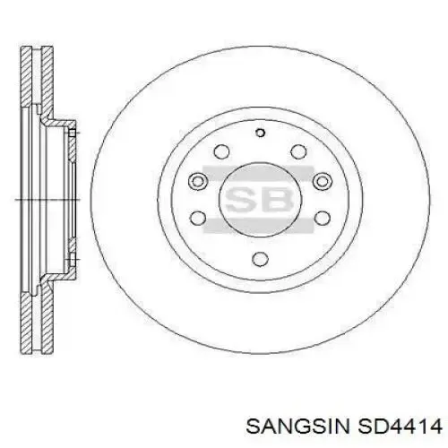 Передние тормозные диски SD4414 Sangsin