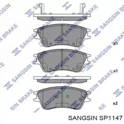 Передние тормозные колодки SP1147 Sangsin
