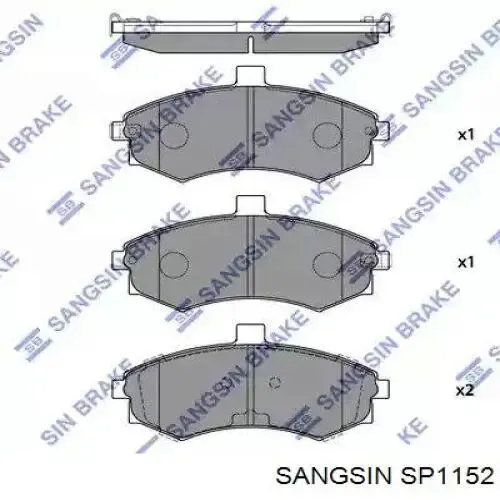 Передние тормозные колодки SP1152 Sangsin