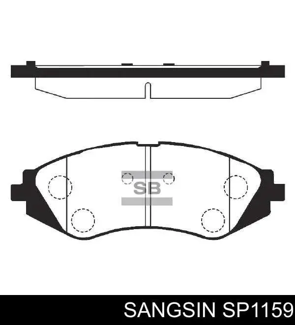 Передние тормозные колодки SP1159 Sangsin