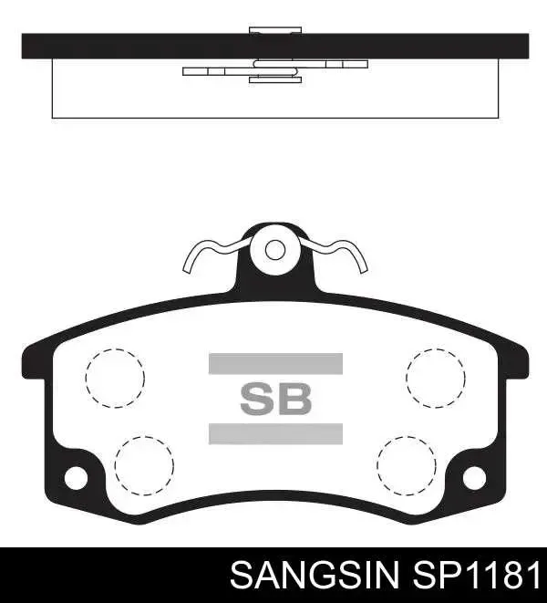 Передние тормозные колодки SP1181 Sangsin